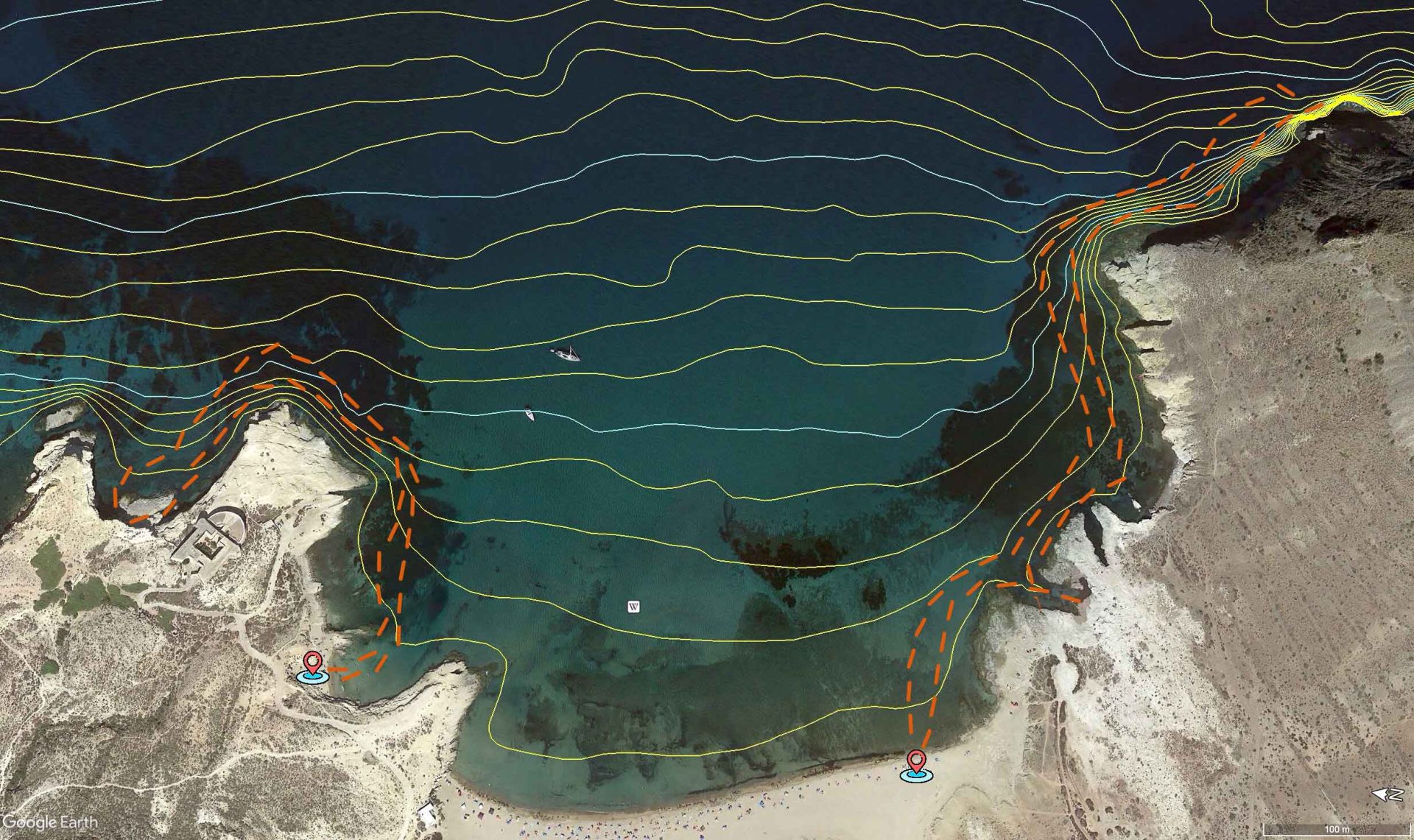 snorkel en rodalquilar en el Playazo